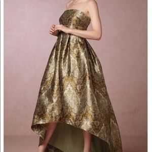 Bhldn high low brocade ball gown